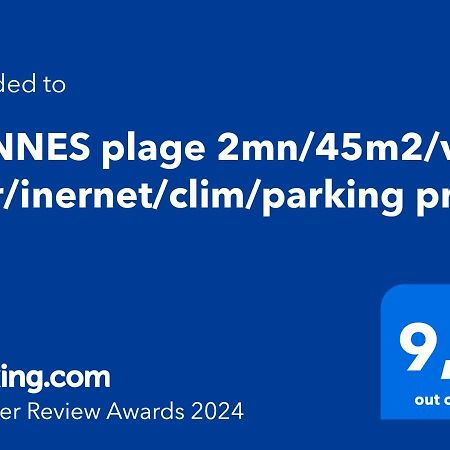 Cannes Plage 2Mn/45M2/Vue Mer/Inernet/Clim/Parking Prive Zewnętrze zdjęcie