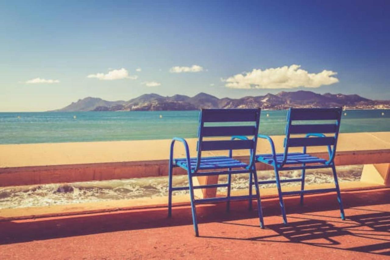 Cannes Plage 2Mn/45M2/Vue Mer/Inernet/Clim/Parking Prive Zewnętrze zdjęcie