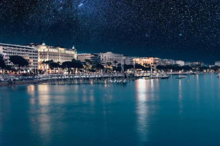 Cannes Plage 2Mn/45M2/Vue Mer/Inernet/Clim/Parking Prive Zewnętrze zdjęcie
